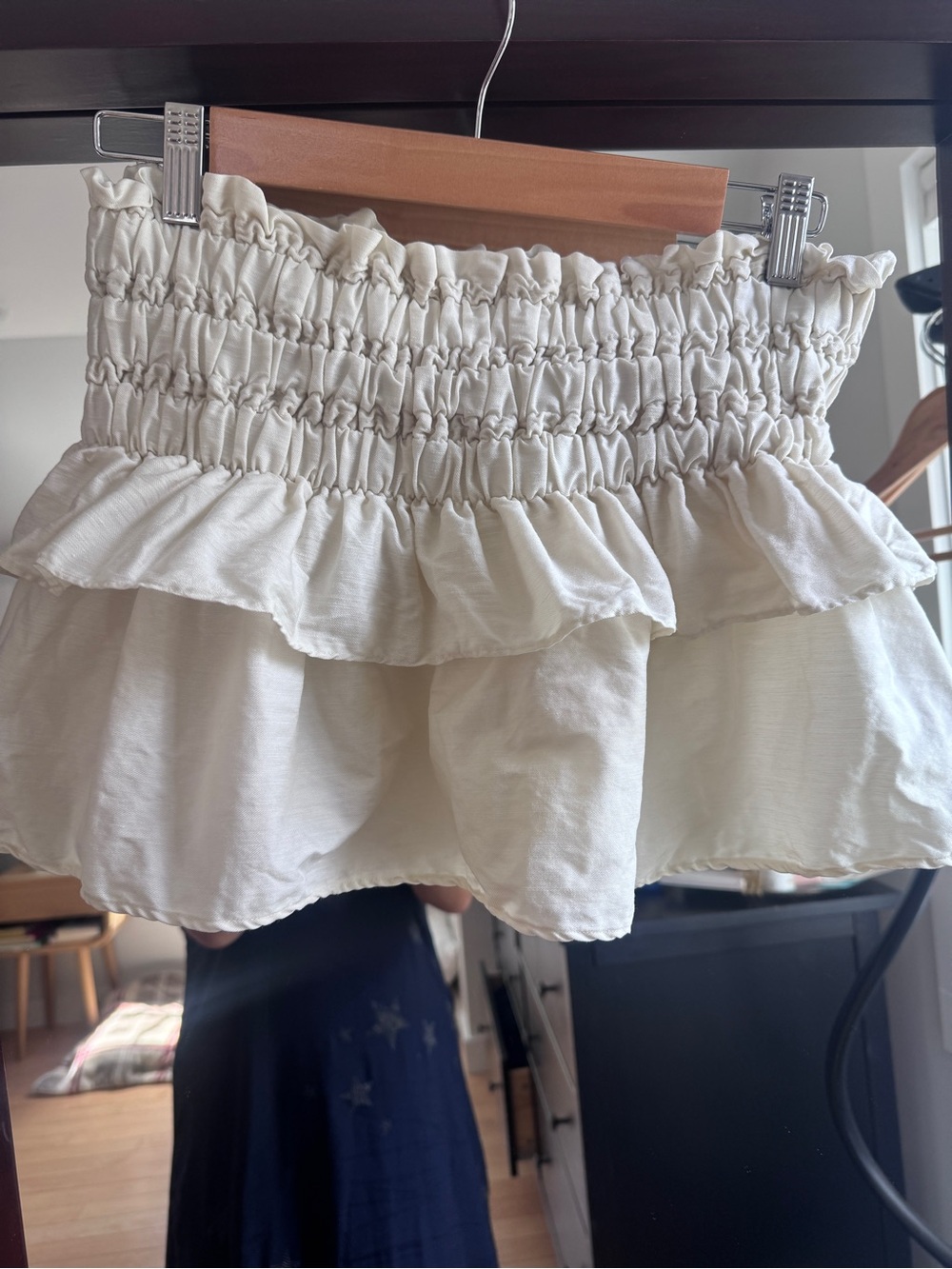 Isabel Marant Étoile Cream Smocked Strapless top